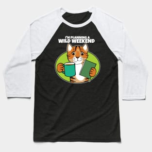 Coffee Books Tiger Wild Weekend Baseball T-Shirt